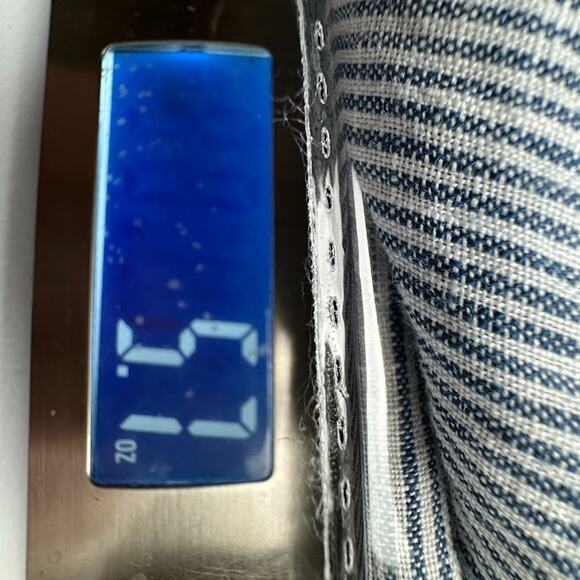 J Jill Top Womens Extra Large Blue Striped Floral Short Sleeve Linen Resort - Picture 12 of 13